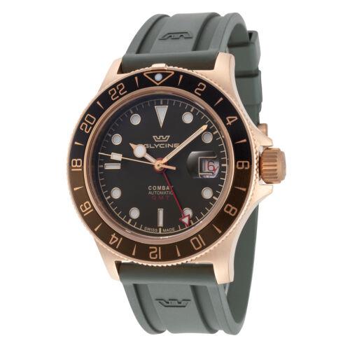 Glycine Combat Sub Sport GMT Quartz Black Dial Men’s Watch