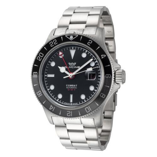 Glycine Combat Sub Sport Steel Automatic Black Dial Men’s Watch