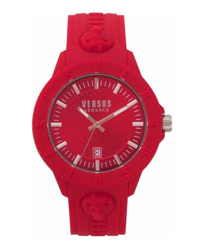 Versace Versus Red Silicone Band Watch